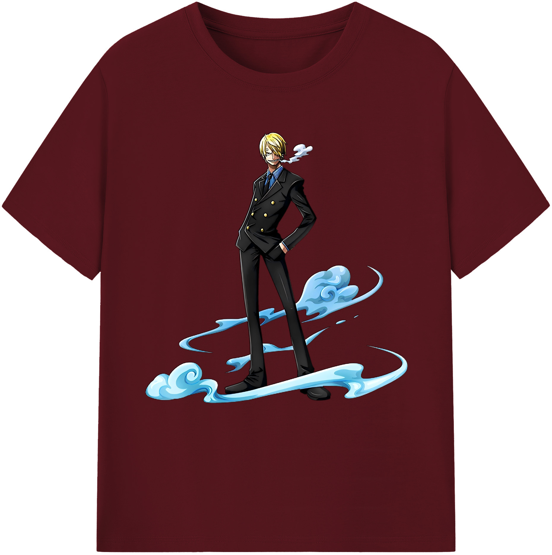 ワンピース サンジ ONE PIECE Sanji 綿100％半袖Tシャツ（フロントプリント）